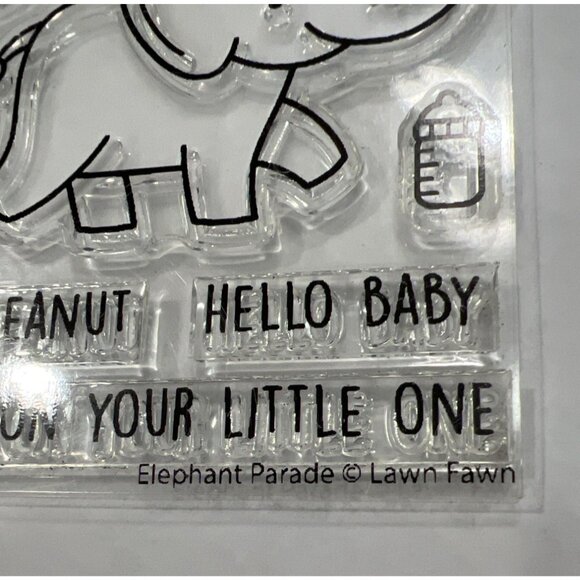 Elephant Parade Baby-Themed Clear Stamps By Lawn Fawn - Picture 3 of 3